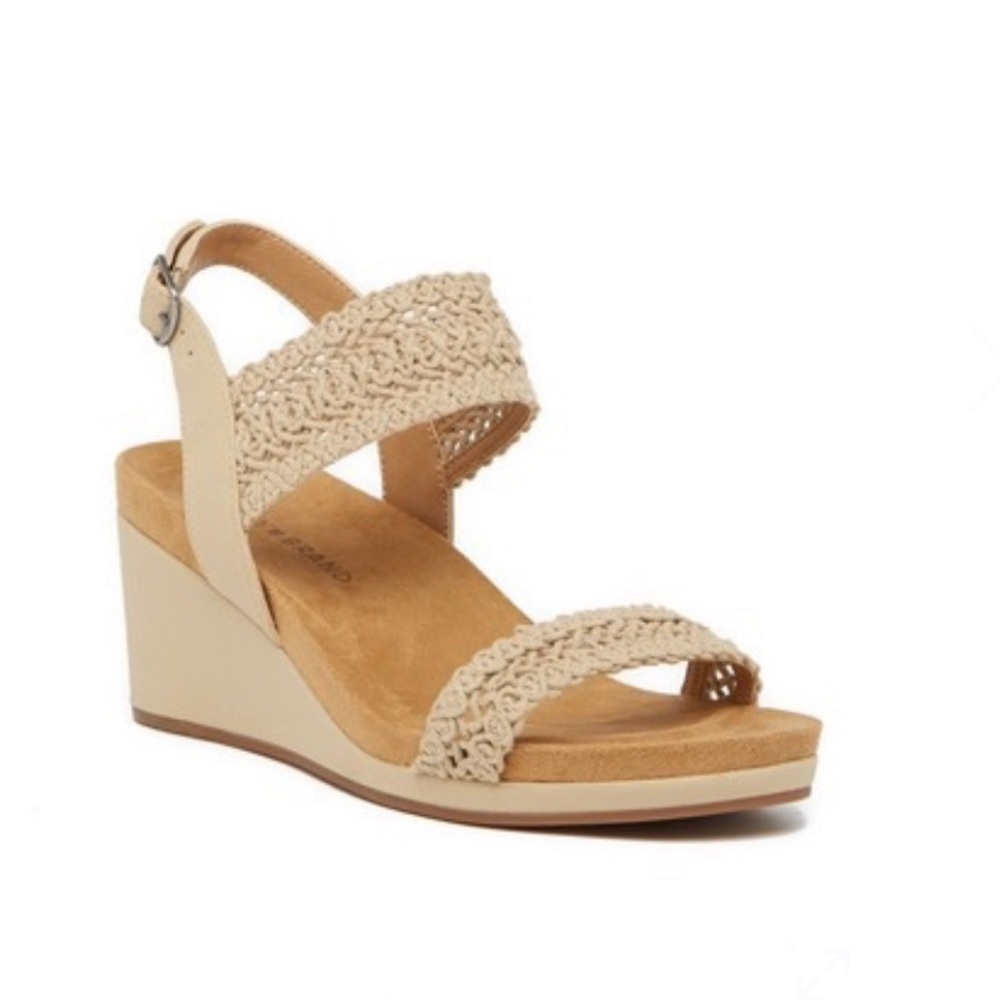 Lucky Brand Koenn Platform Wedge Crochet Sandal